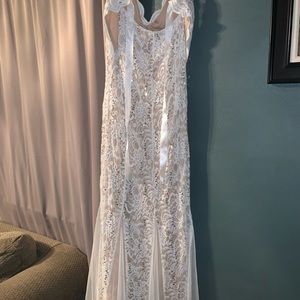 White Sequin Dress